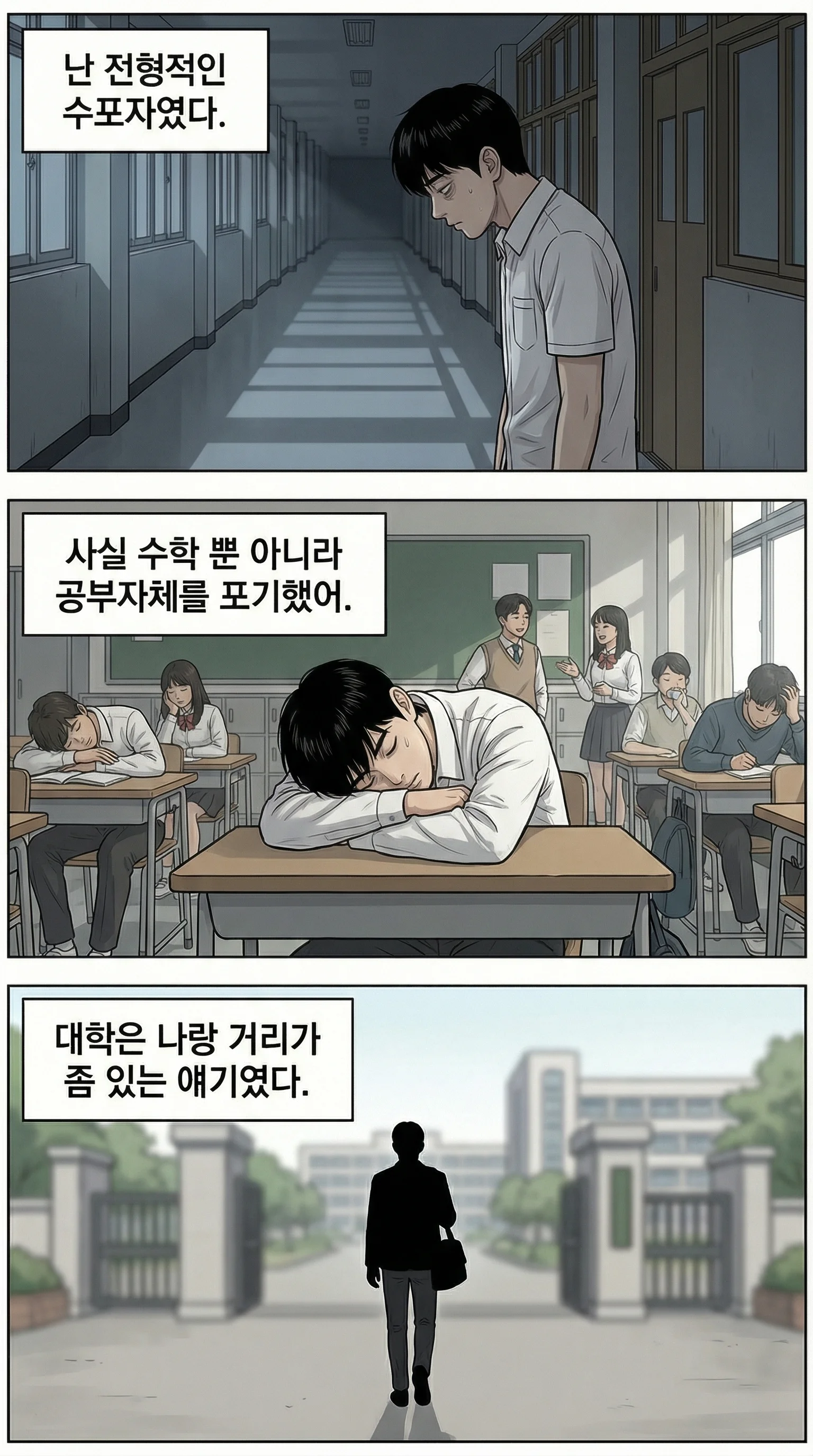 전형적인 수포자, 공부를 포기