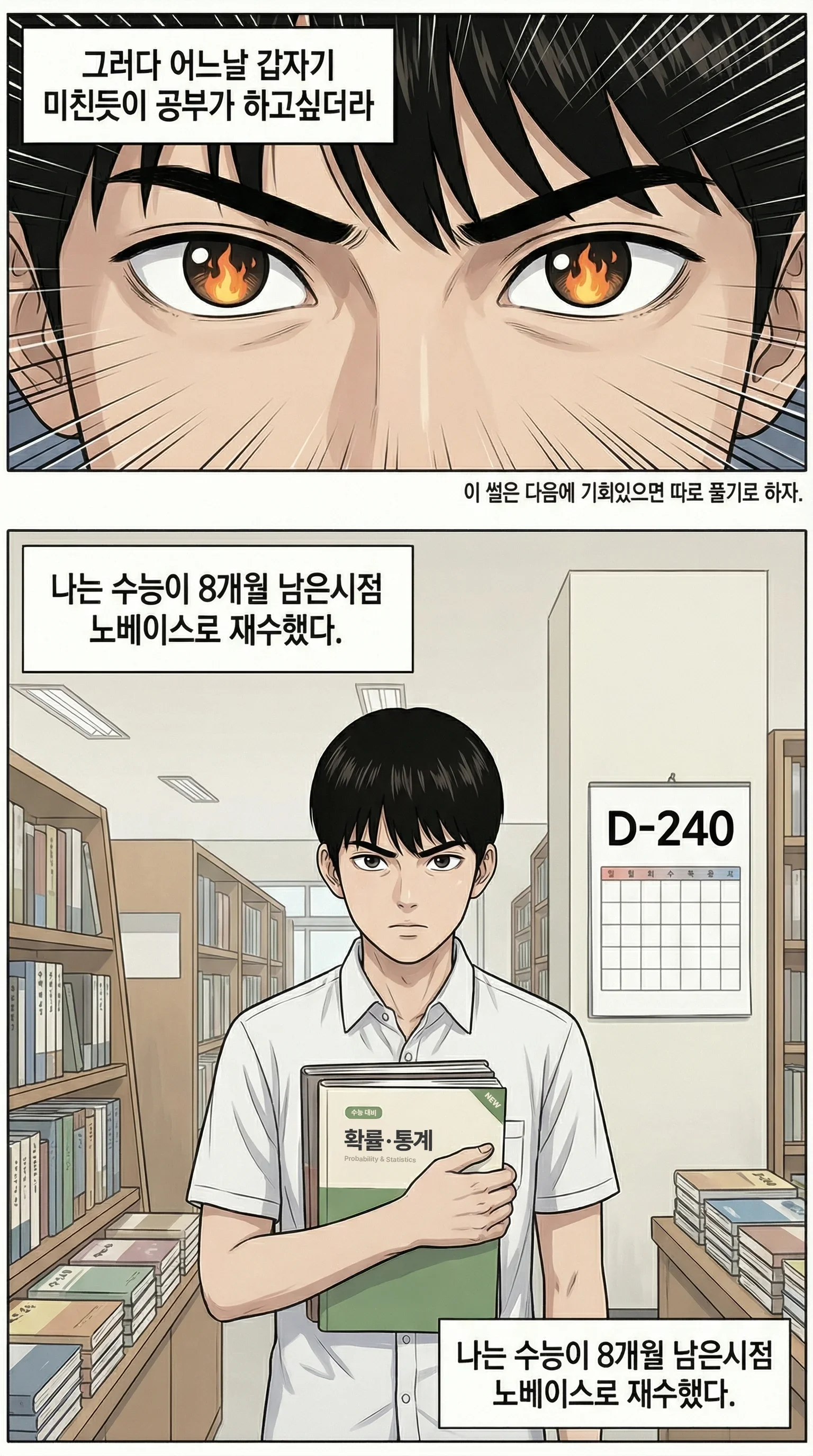 갑자기 미친듯이 공부가 하고싶어짐, D-240 재수 시작