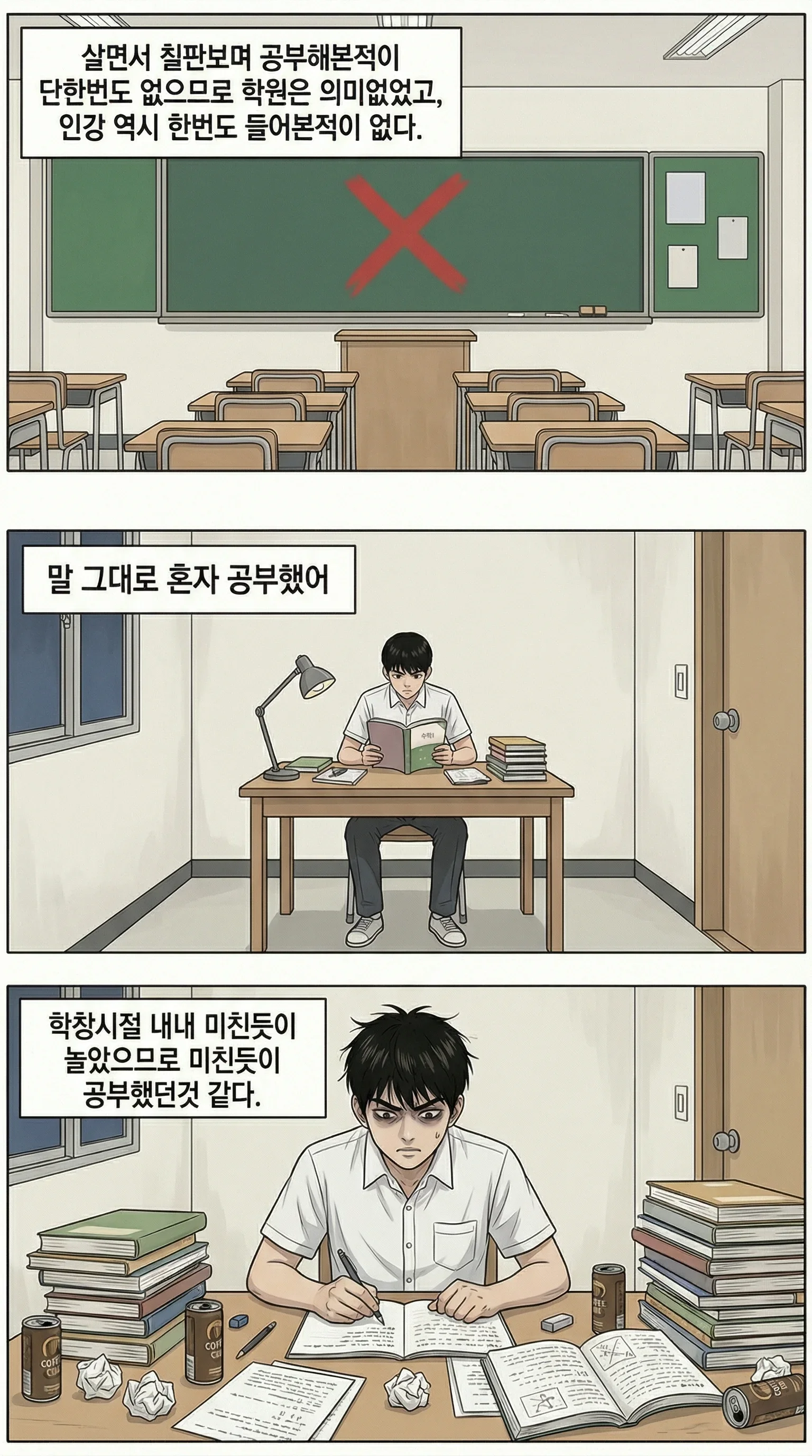 학원도 인강도 없이 말 그대로 혼자 공부