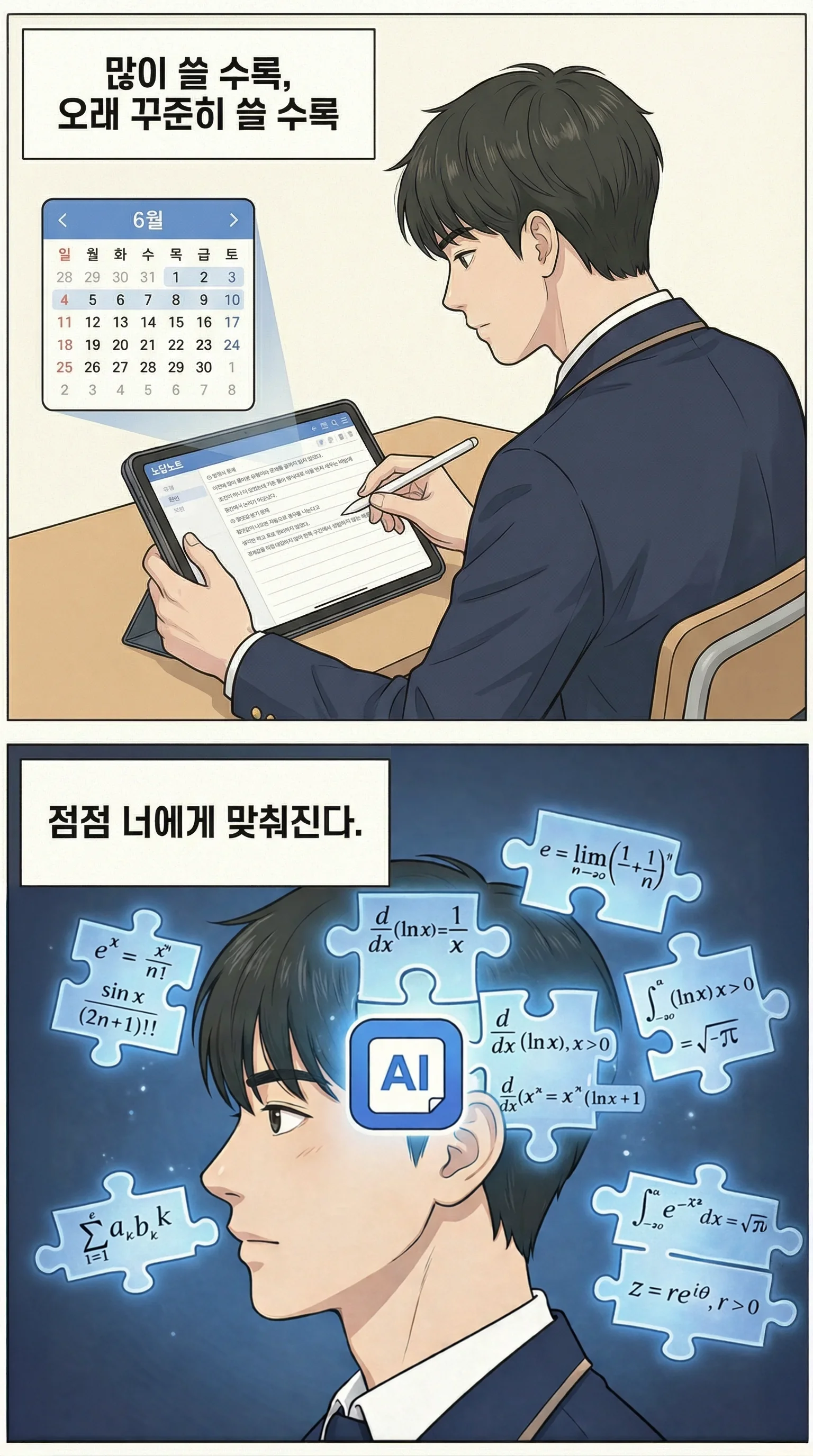 많이 쓸수록, 오래 꾸준히 쓸수록 너에게 맞춰짐